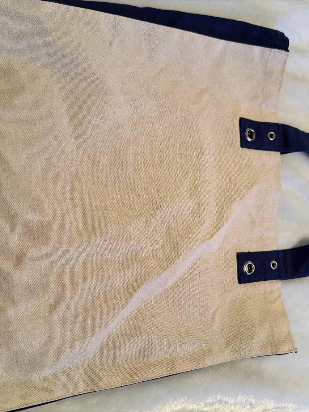 What's Your Book Mood?' Canvas Tote - Navy Trim - Picture 5 of 5
